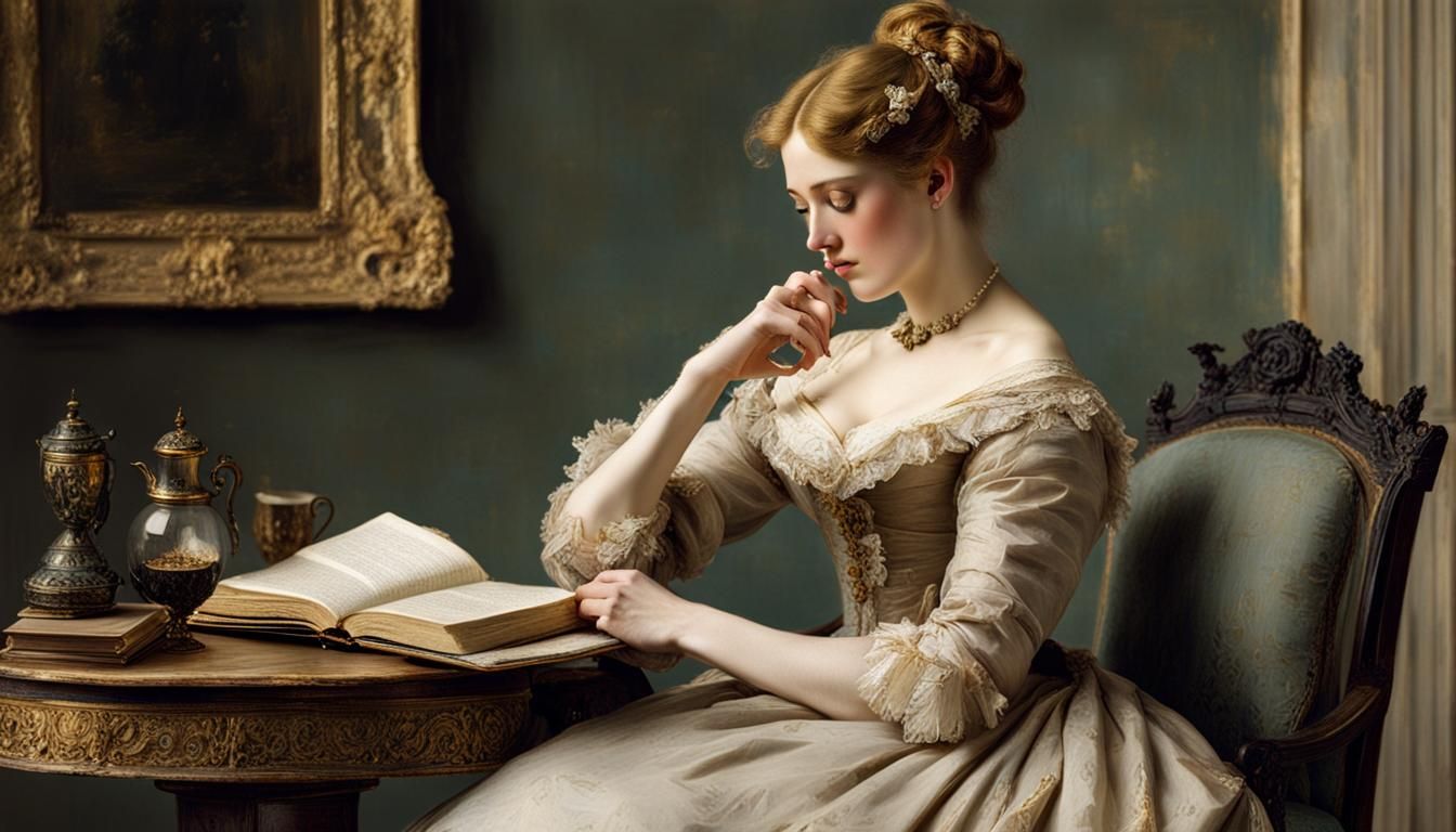 The Reader, 1860s Style Portrait Photography