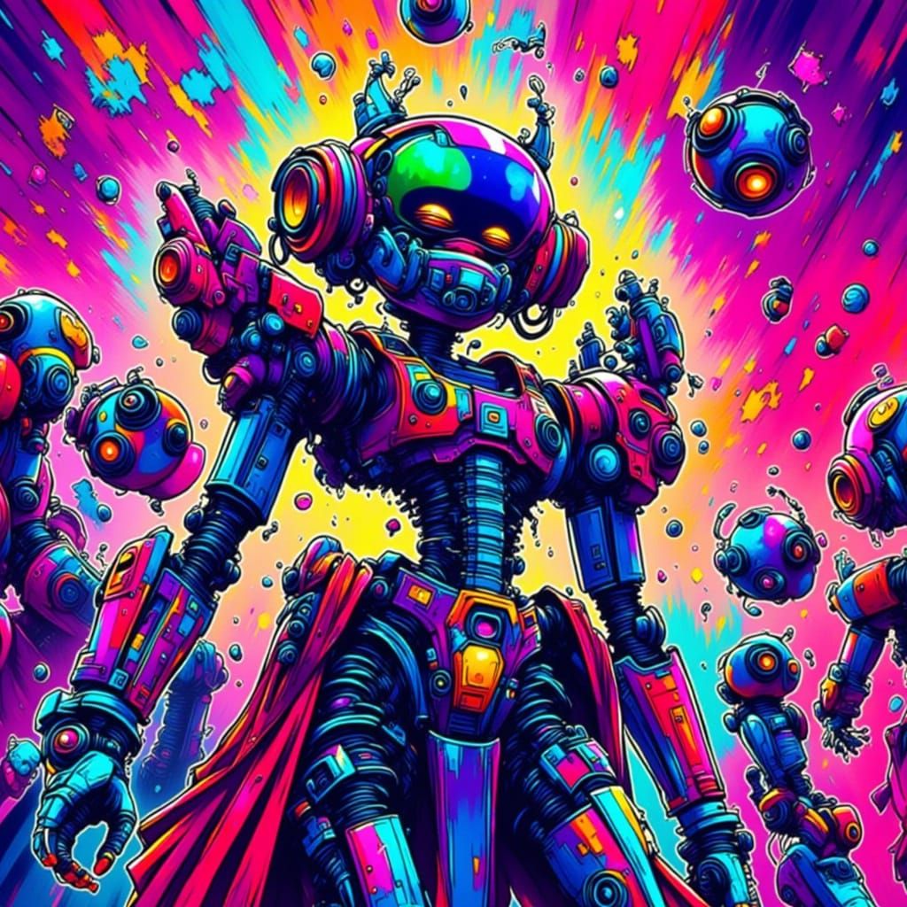 Dancing Android Robot in Motion