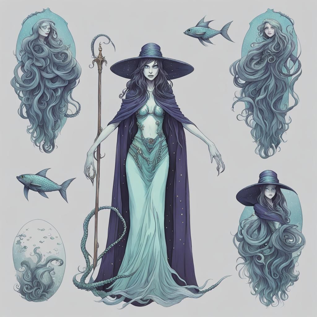 Enigmatic Sea Witch AI Interpretation