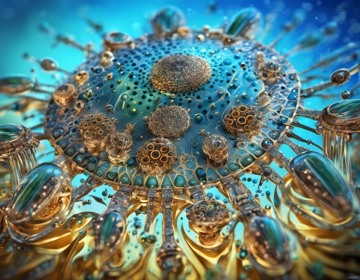 Cybermechanano Diatoms: A Hyperdetailed 3D Masterpiece