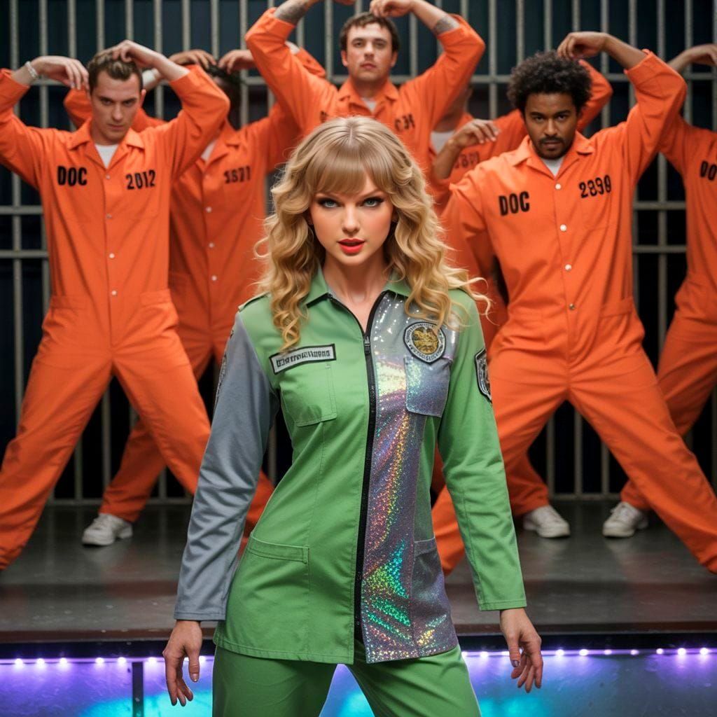 Taylor Swift as Glittery Correctional Officer