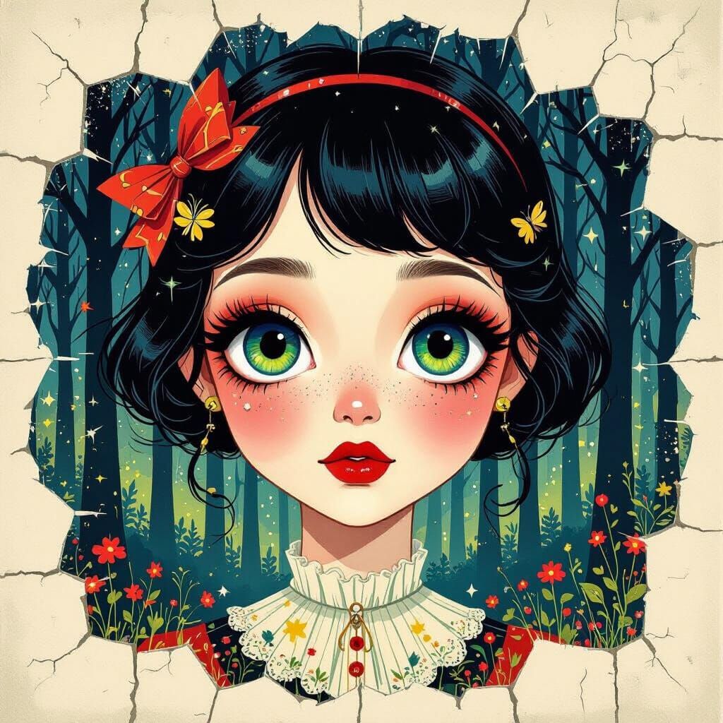 Hyper Cute Portrait in Pop Surrealism Style