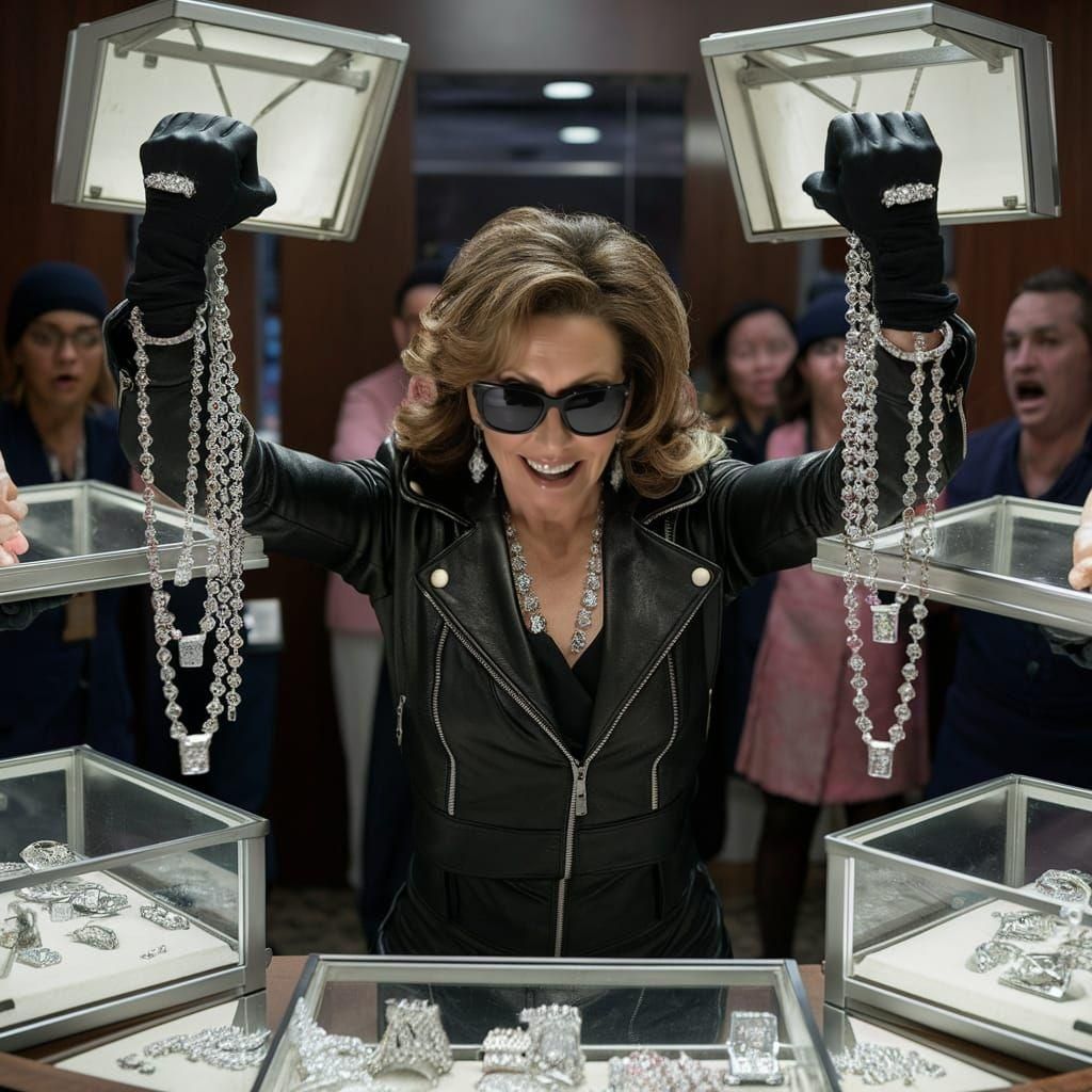 Bold Jewelry Store Robbery Scene