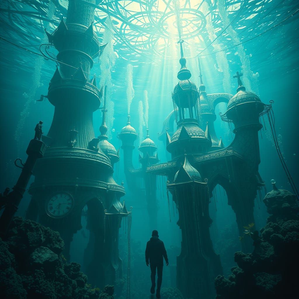 Epic Underwater Society Digital Matte Painting