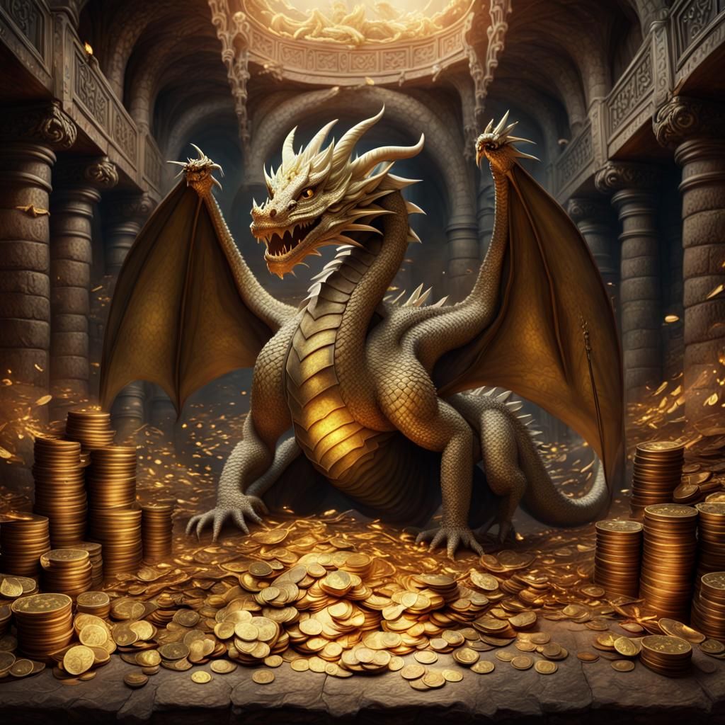 Dragon's Lair: A Medieval-Style Digital Painting