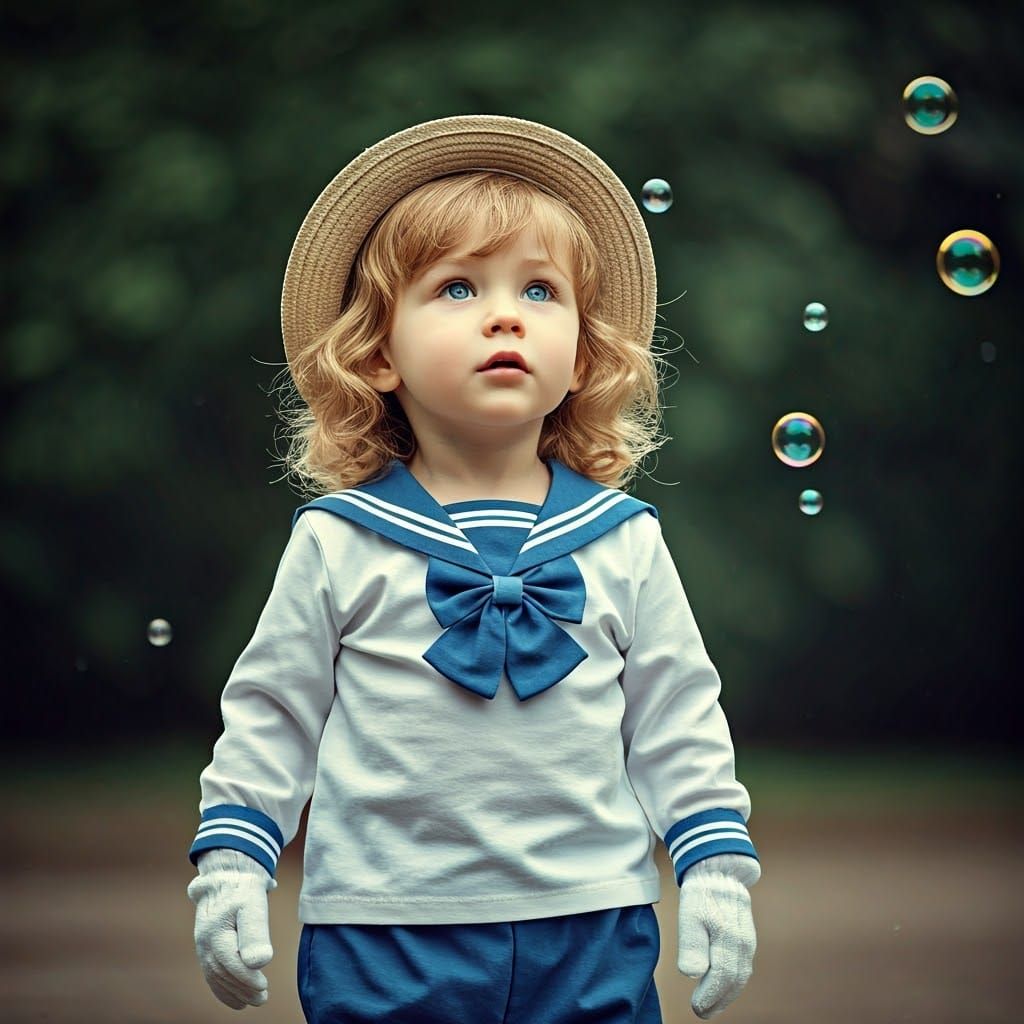 Whimsical Boy in Wonderland