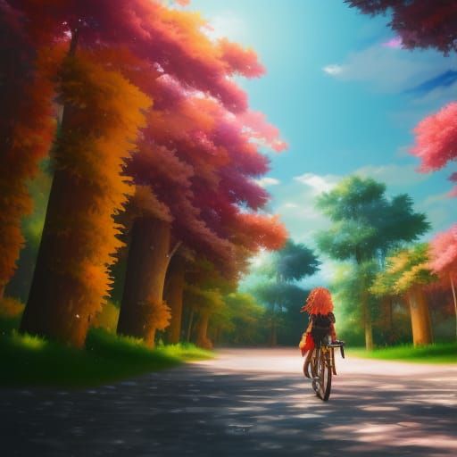 Flat Earth Concept Art in Anime Style