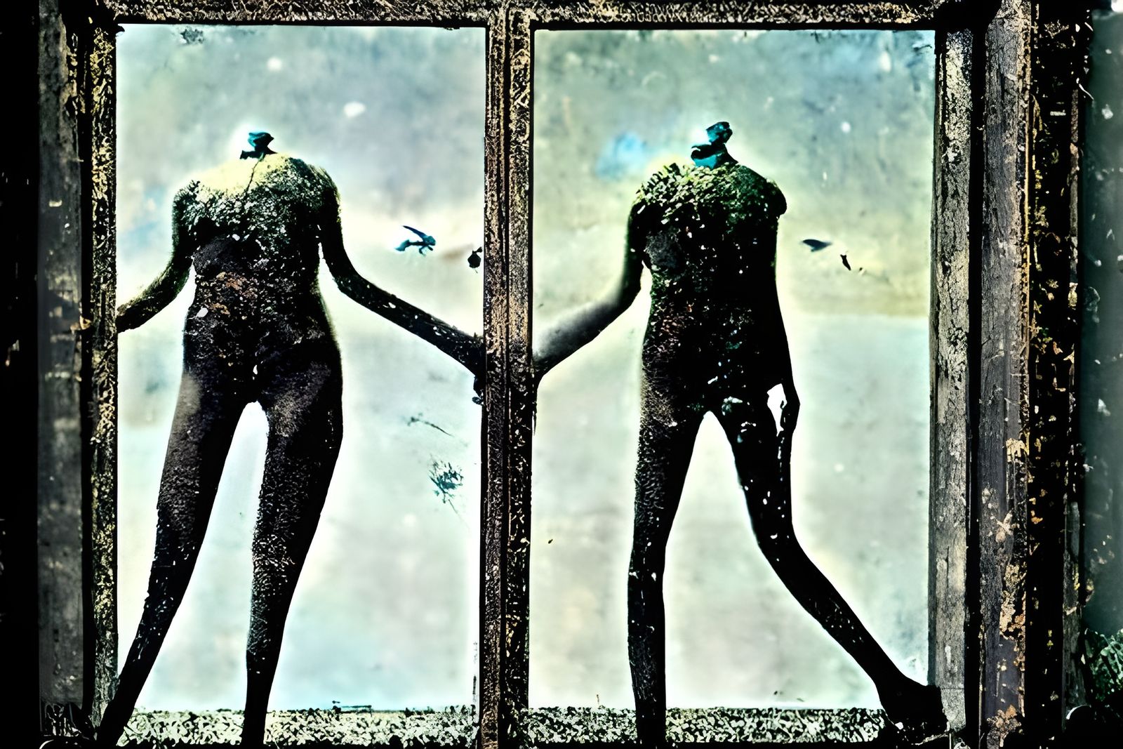 Surreal Dummies Break Glass in Ernst Style