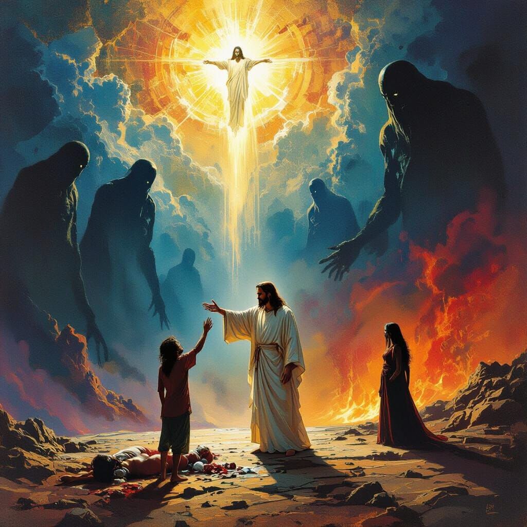 Divine Intervention: Jesus Reaching for a Lost Soul