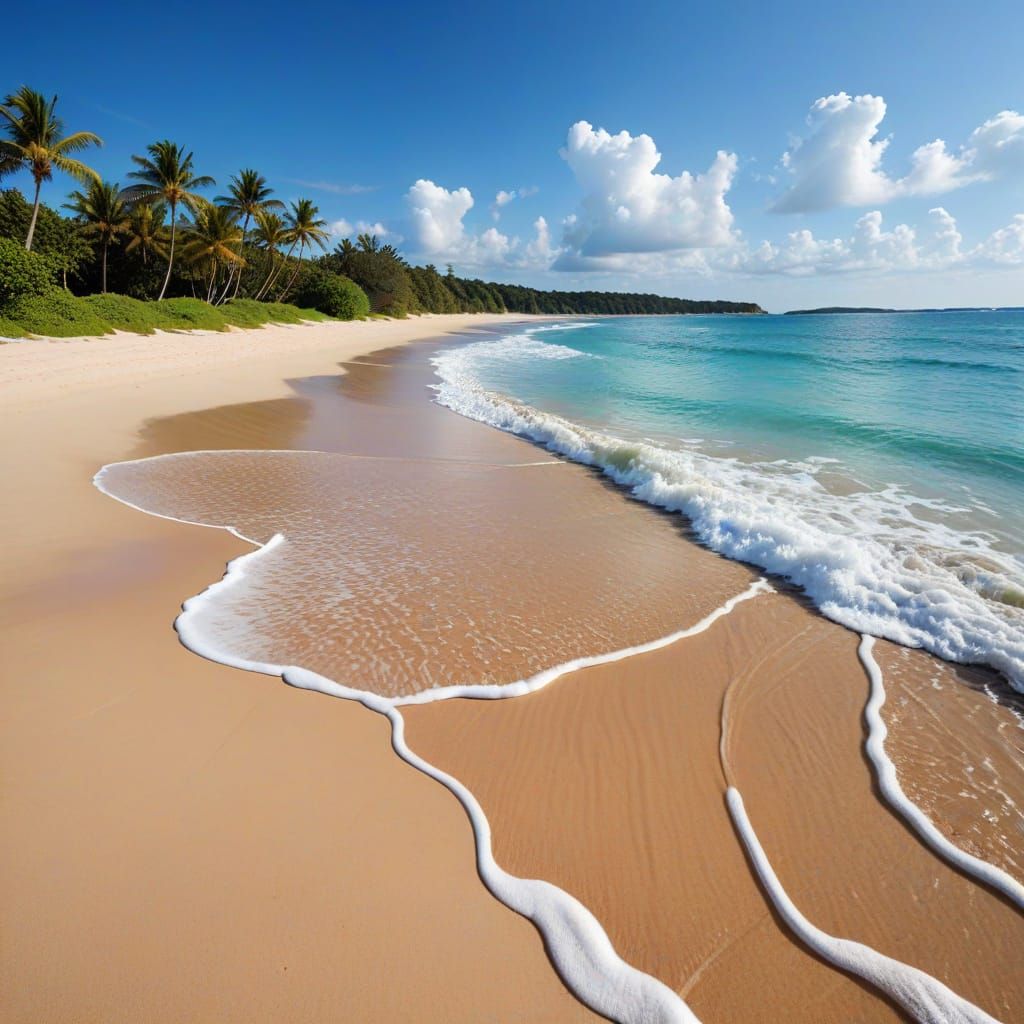 Enticing Beach Background Image