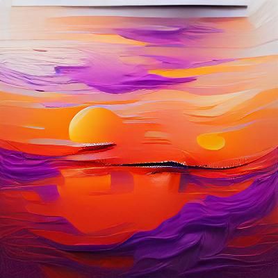 Orange and Purple Gradient Abstract Artwork