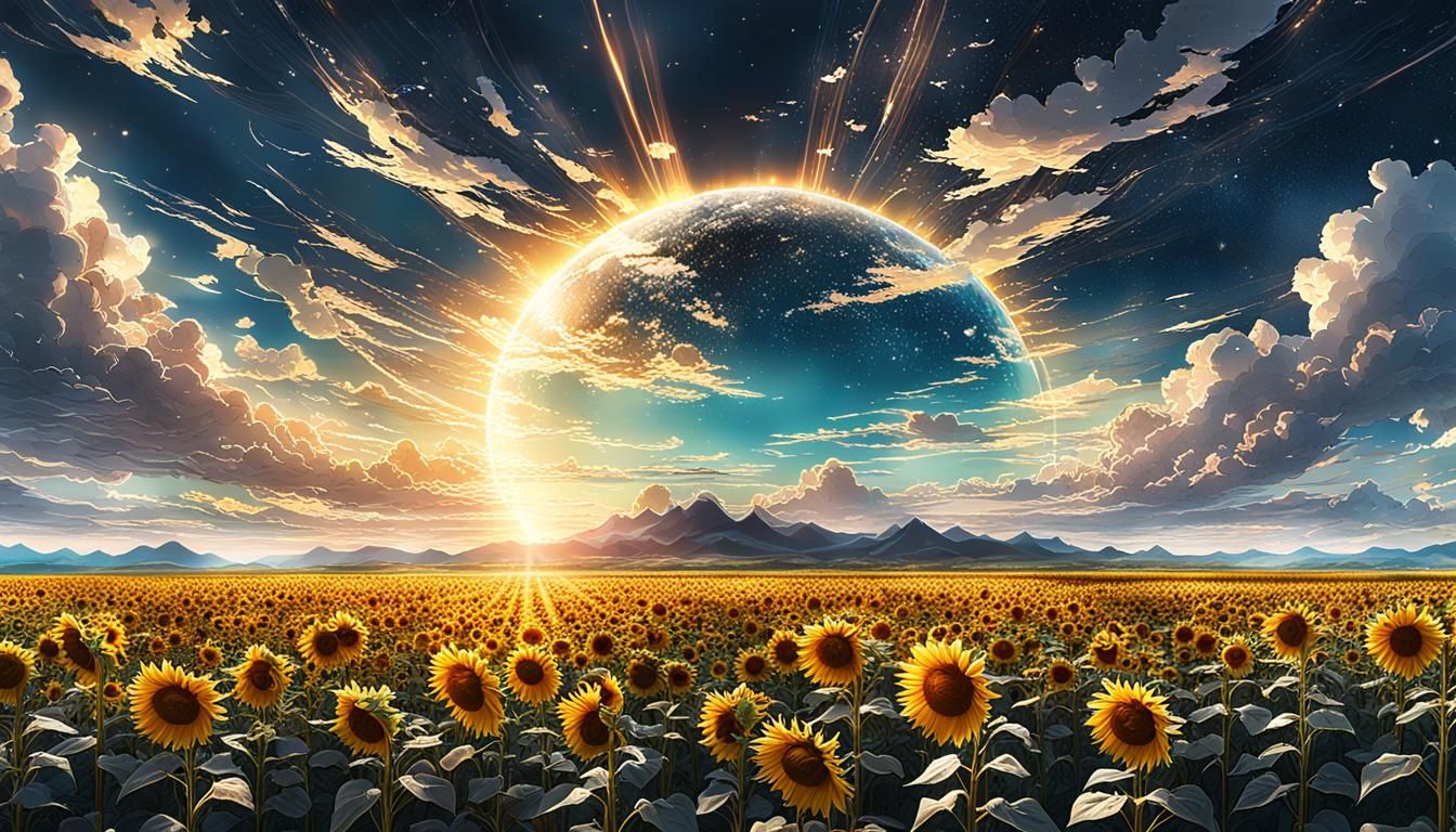 Glass Sunflower Field in the Sky: Donghua Anime Art