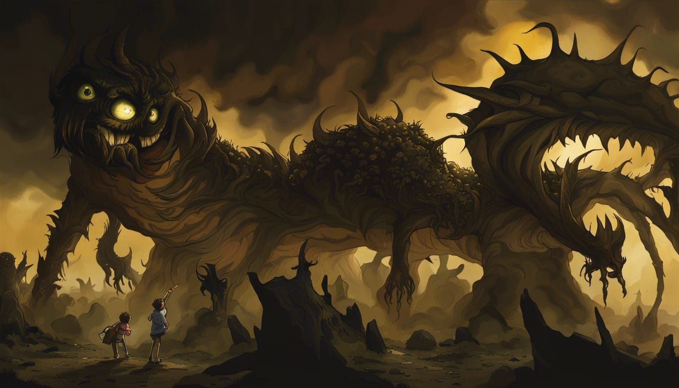 Kaleidoscopic Meadow Menagerie in Ink Illustration