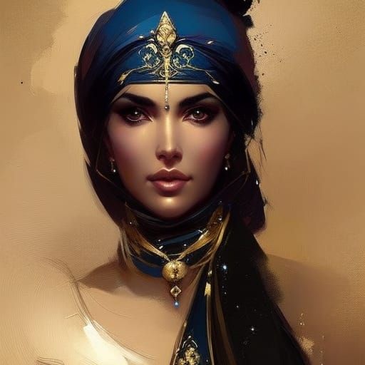 Scheherazade Portrait in Speedpaint Graffiti Style