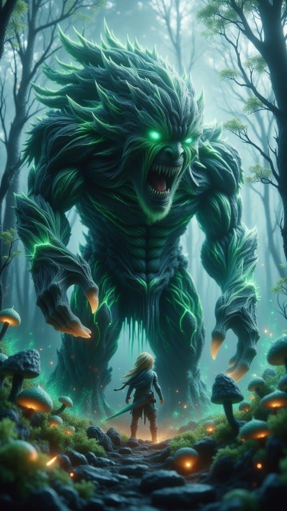 Ethereal Toy Box Packaging in a Deep Green to Black Gradient...