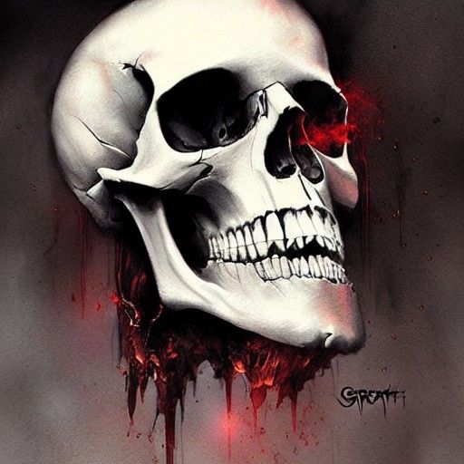 Sinister Death Skull by Greg Rutkowski Style