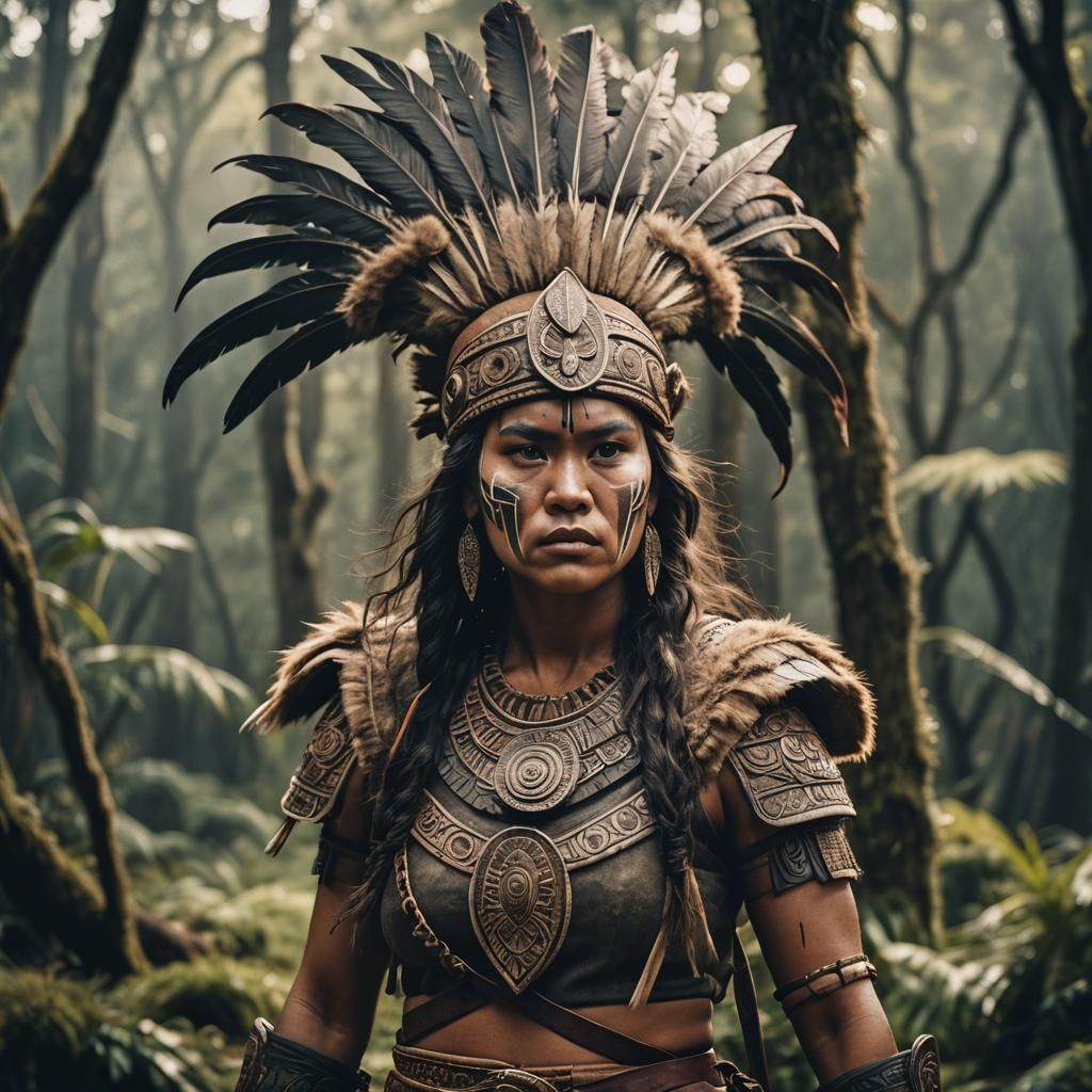 Female Native Maori Warrior