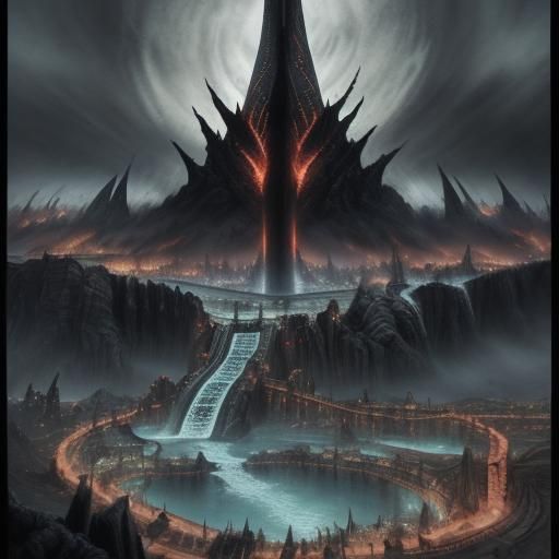 Barad-dûr Water Park with Eye of Sauron