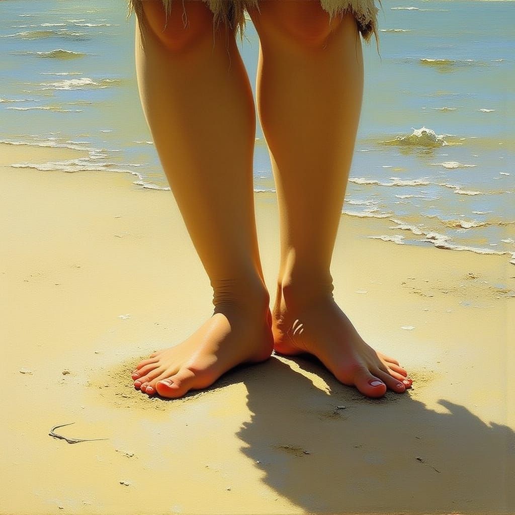 Bare Feet in Sand: Minimalist Beach Photography