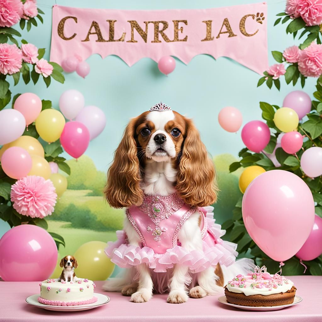 Cavalier King Charles Spaniel Celebrates Quinceañera