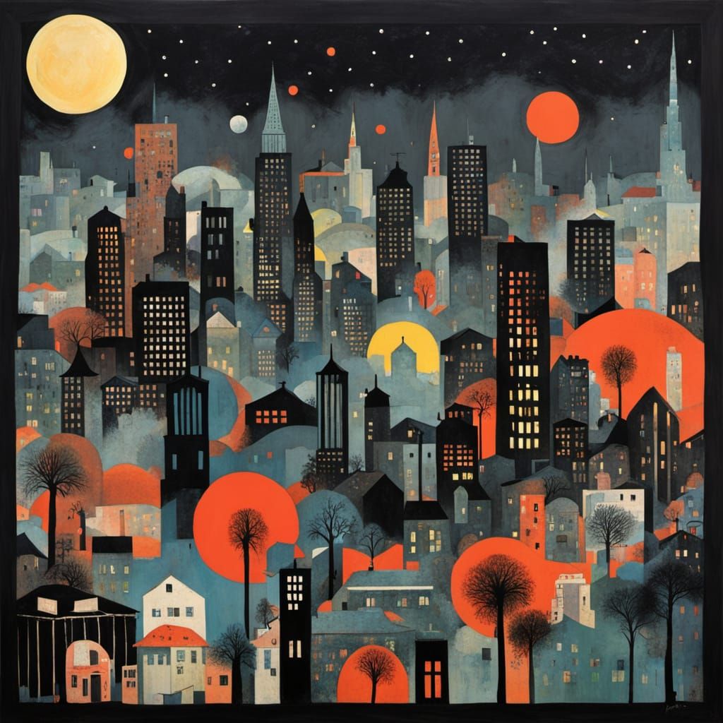 Blackout in a Folk Art Style