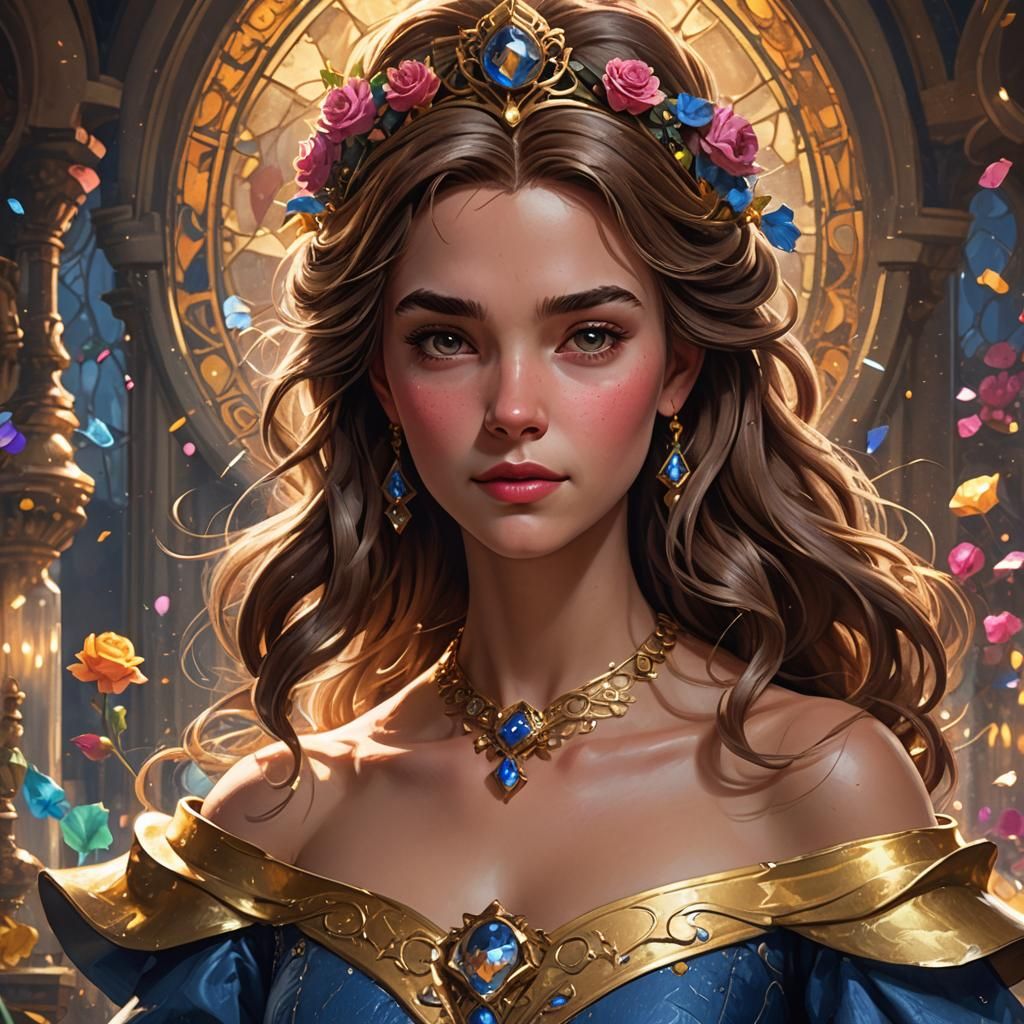 Princess Bell Portrait in Art Nouveau Style