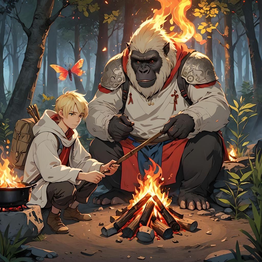 Fiery Butterfly: Dark Fantasy Concept Art