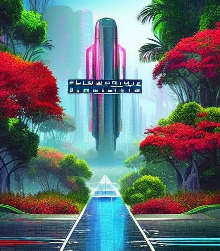 Futuristic Sci-Fi City in Harmony with Nature