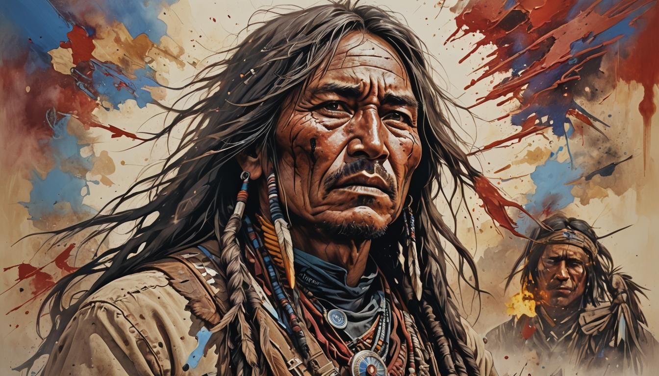 Hyperrealistic Wounded Scene in Splash Art Style