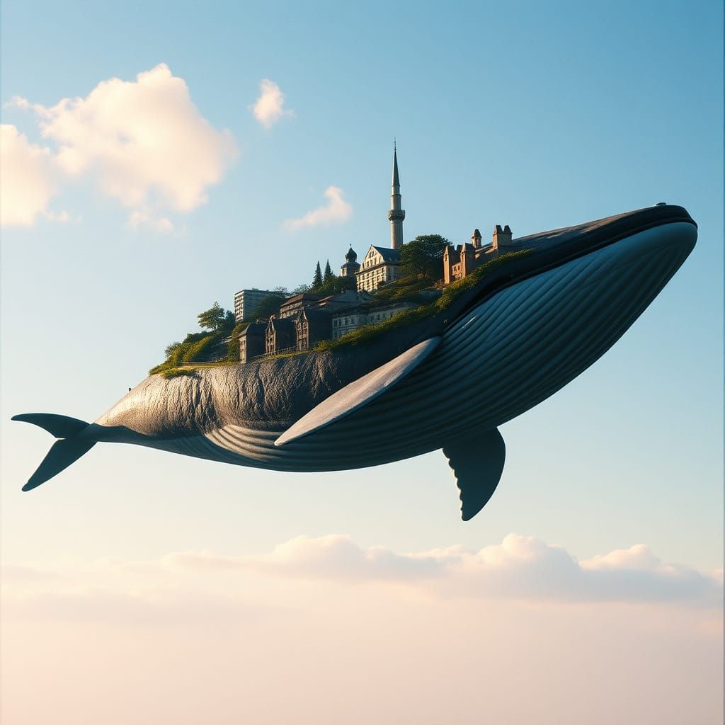 Epic Whale Soars in Cinematic Skies