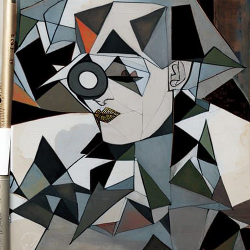 Women in Geometric Abstract Style, Figure Drawing