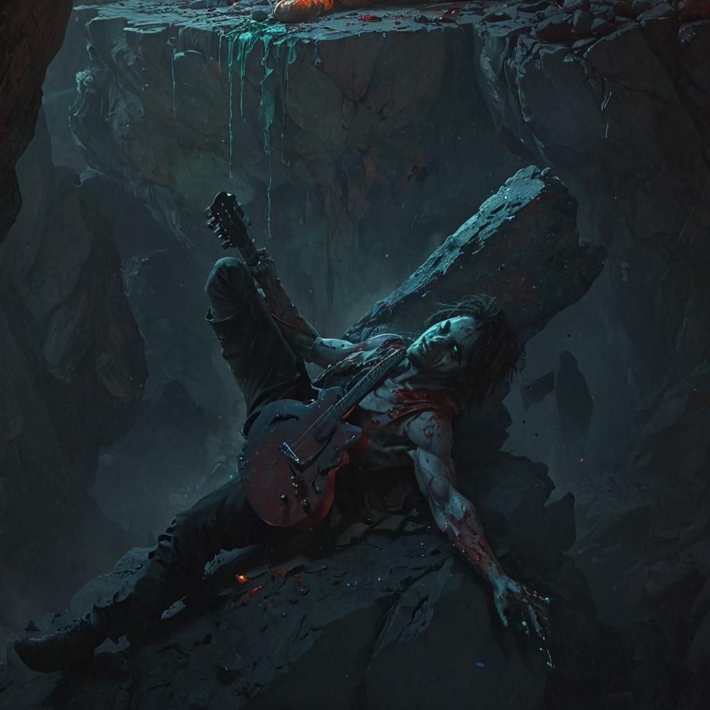 Dark Fantasy: Dead Man's Cliff with Guitar