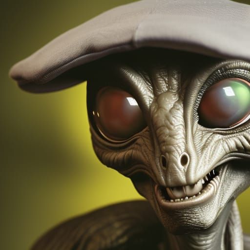 Alien in Flat Cap, Professional Portrait Photography