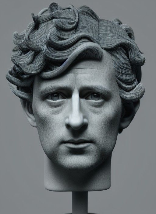 Prince Charles Rococo Bust in Space: Photorealistic Render