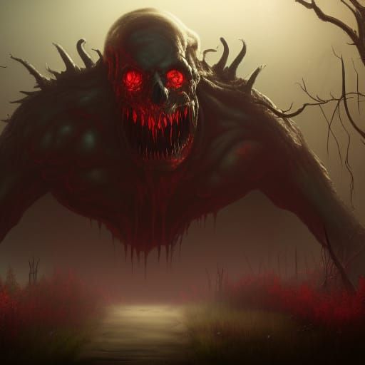 Detailed Horror Movie Monster Concept Art