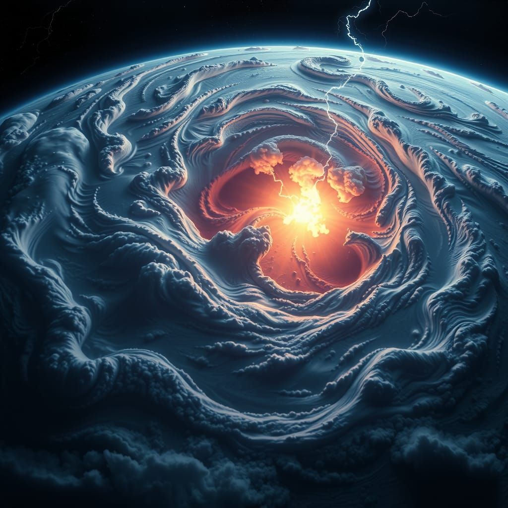 Spectacular Typhoon Viewed from Earth Orbit