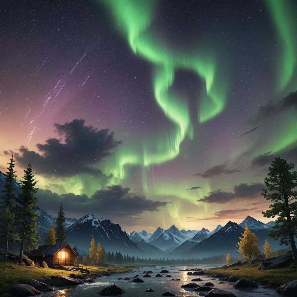 Spectacular Northern Lights Fantasy Concept Art
