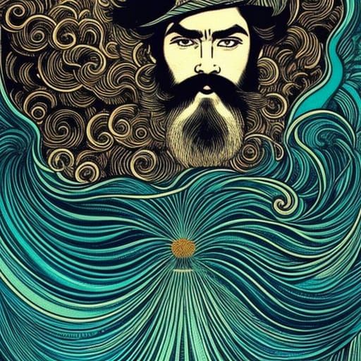 Majestic Wizard Portrait in Contemporary Fantasy Style