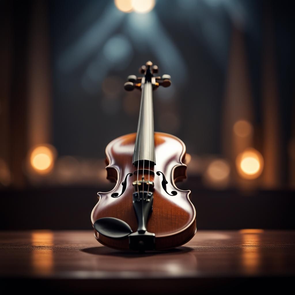 Fiddle with Smoky Light and Bokeh Effect