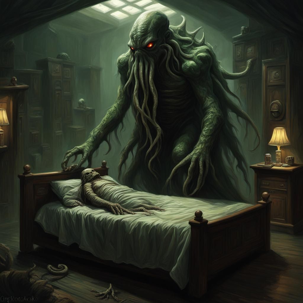 Cthulhu and Predator in R'lyeh