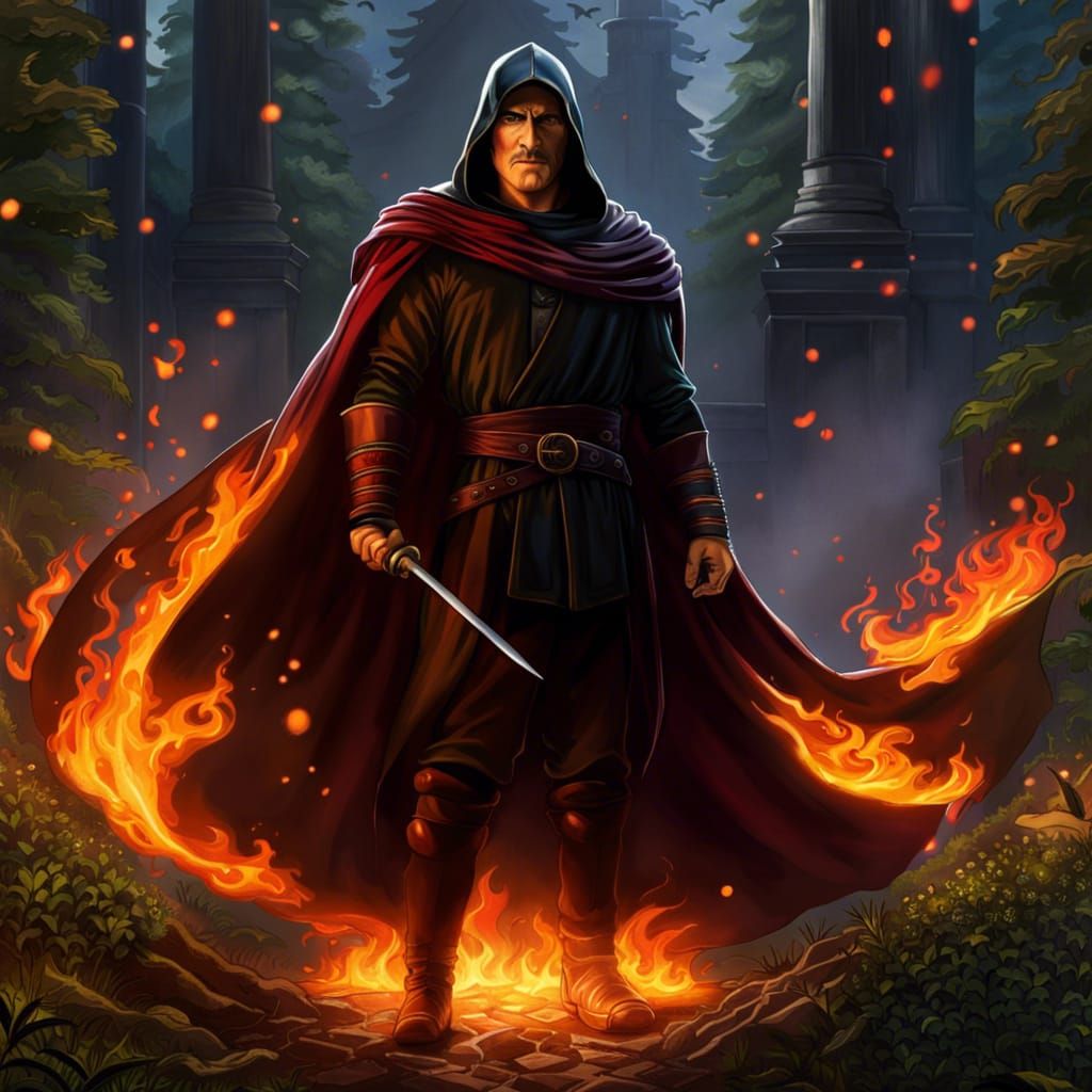 Inigo Montoya dawns the inferno cloak and the mantel Dread Pirate Roberts