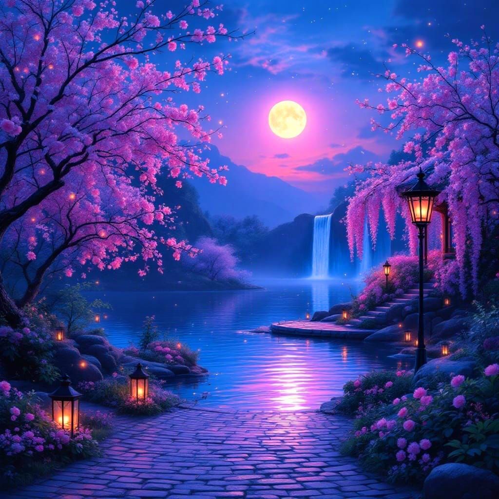 Enchanted Moonlit Oasis