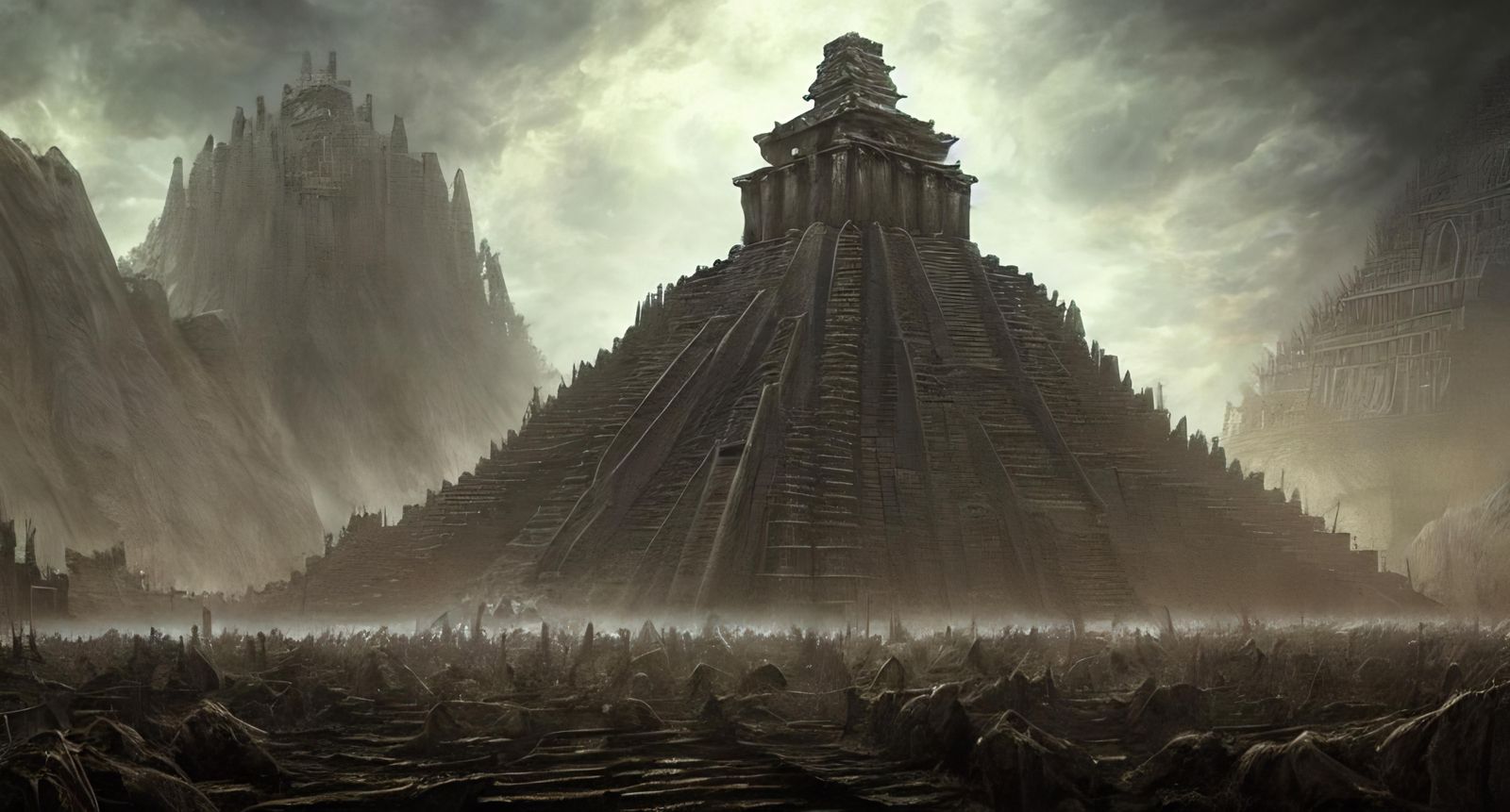 Aztec Temple of Primordial Evil: Digital Matte Painting