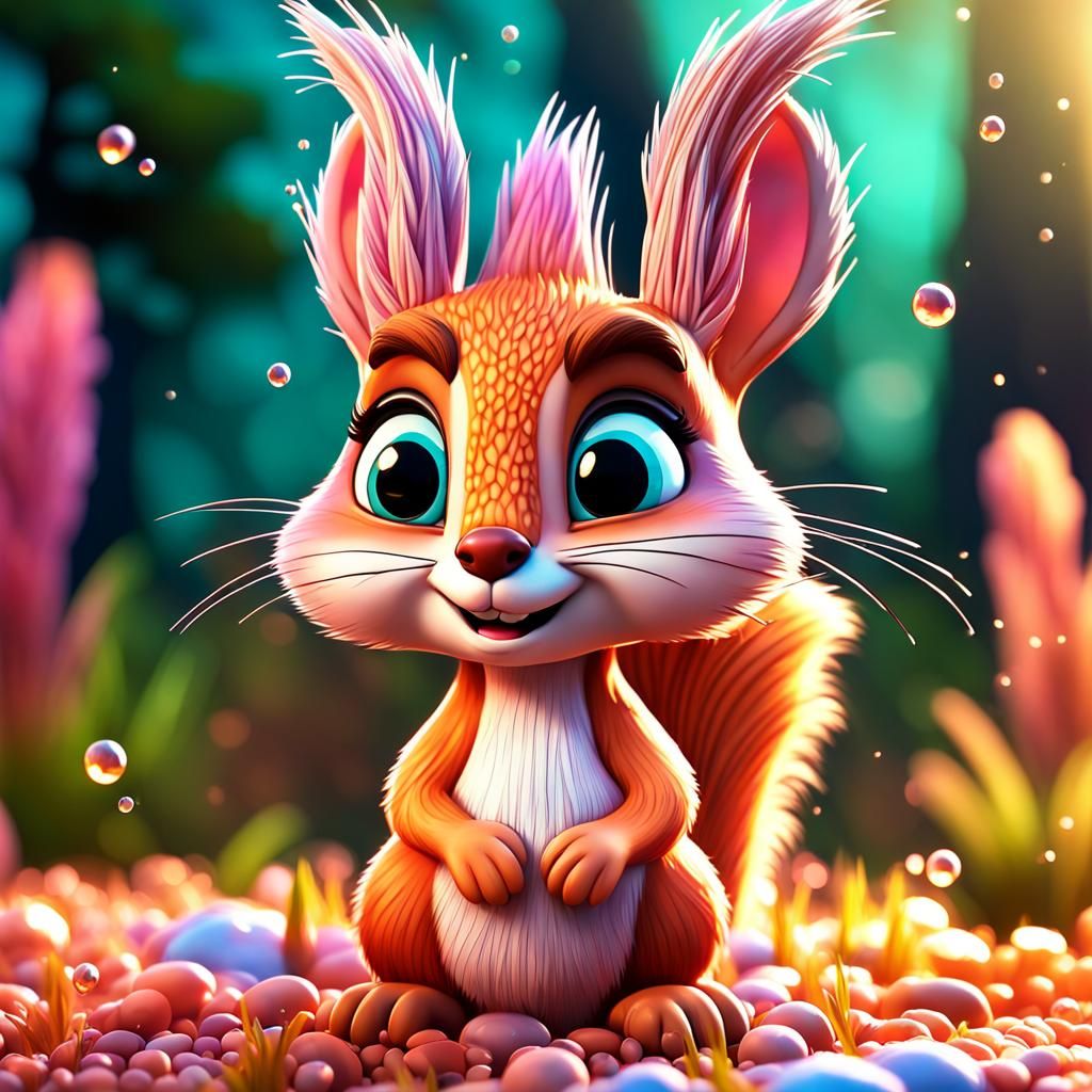 Cute squirrel creature