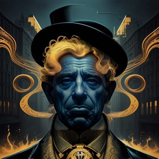 Humphrey Bogart in Vibrant, Surreal Casablanca Moment