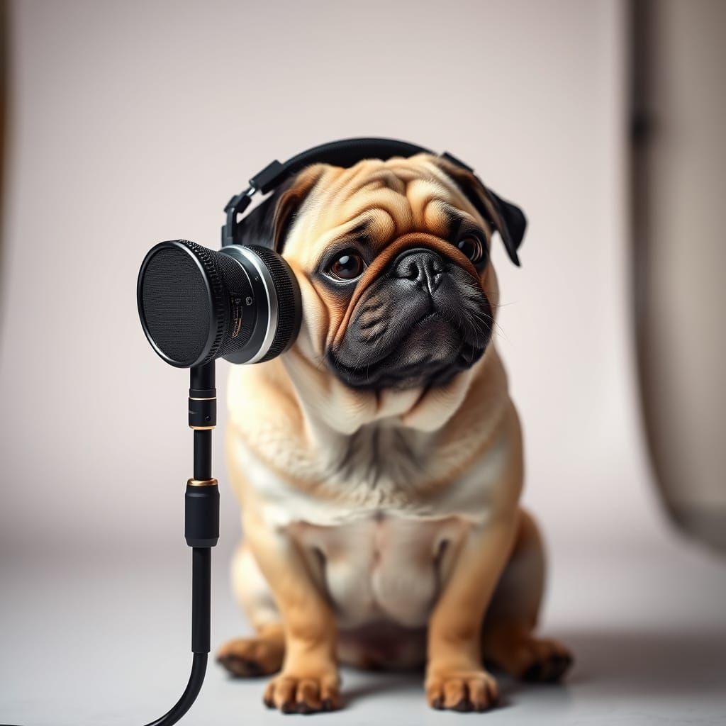 Pug Hosts Professional Podcast from Home with High-Tech Setu...