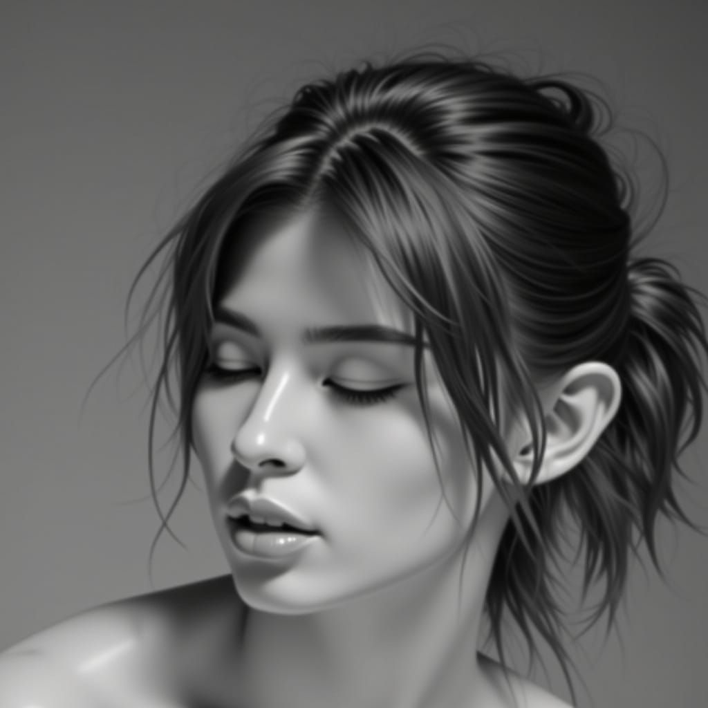 Hyperrealistic Portrait of a Woman in Royo Style