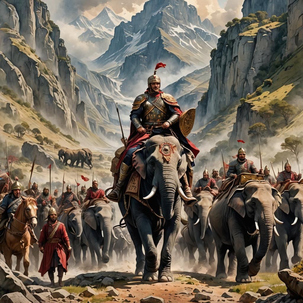 Hannibal Barca, Pride of Carthage, crossing the Alps