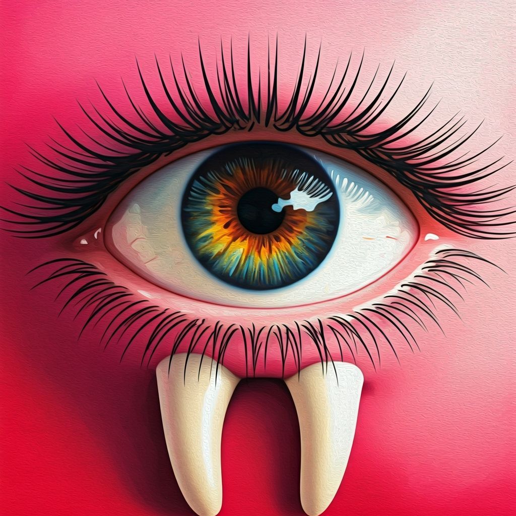 Vibrant Pop Art Eye Tooth Hybrid