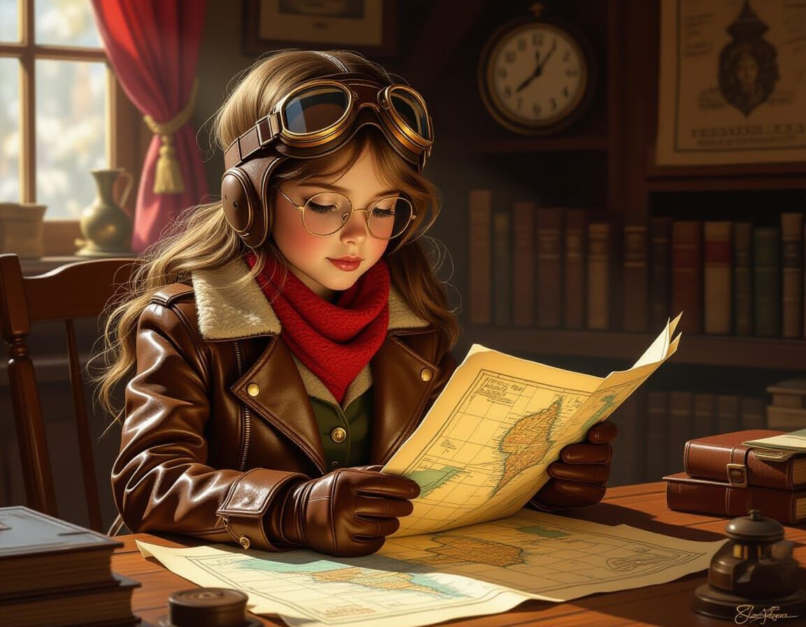 Pilot looking at a map